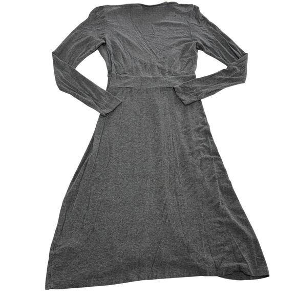 Veronica M Dress Womens Extra Small Gray Long Sleeve V Neck Stretch Knit USA - Picture 2 of 7